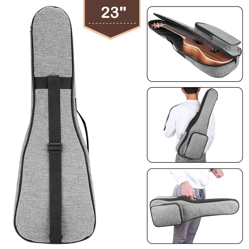 Ranch Left handed Concert Ukulele 23 inch Professional Wooden ukelele Instrument with Padded Ukele Gig Bag - Image 5